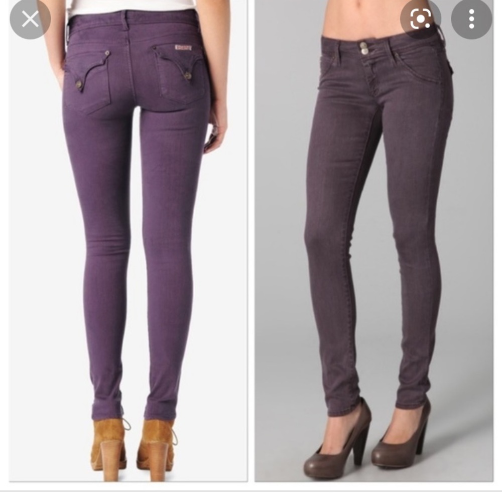 Hudson purple skinny jeans